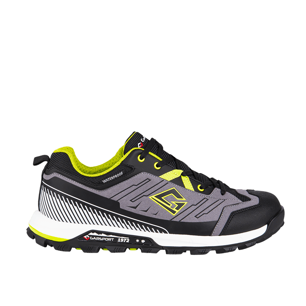 Sentiero 1972 Low WP grey/lime men’s hiking shoes, waterproof for outdoor use
