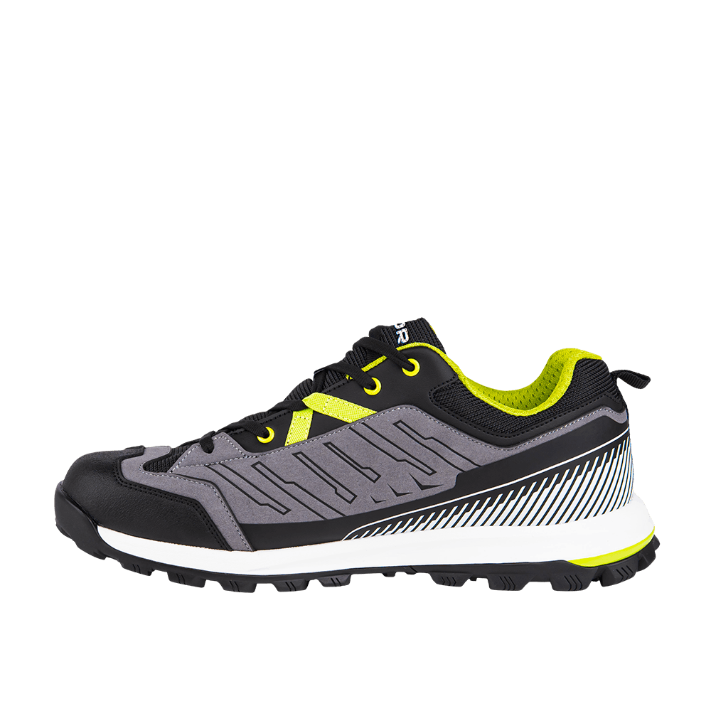 Détail Sentiero 1972 Low WP gris/lime, matériaux techniques pour outdoor imperméable