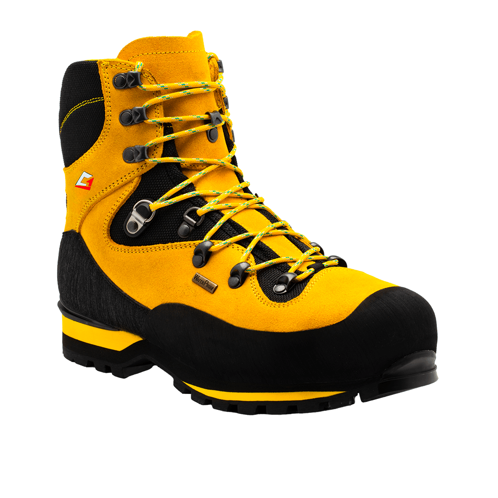 Scarpone antinfortunistico da montagna impermeabile Alpine Route Mid giallo suola Vibram Mulaz