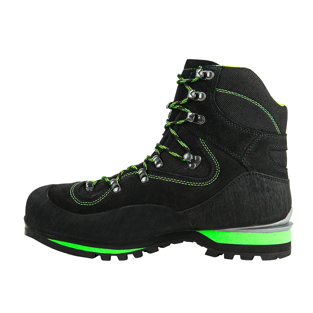 Chaussure de sécurité imperméable en montagne Alpine Route Mid noir lime performance technique