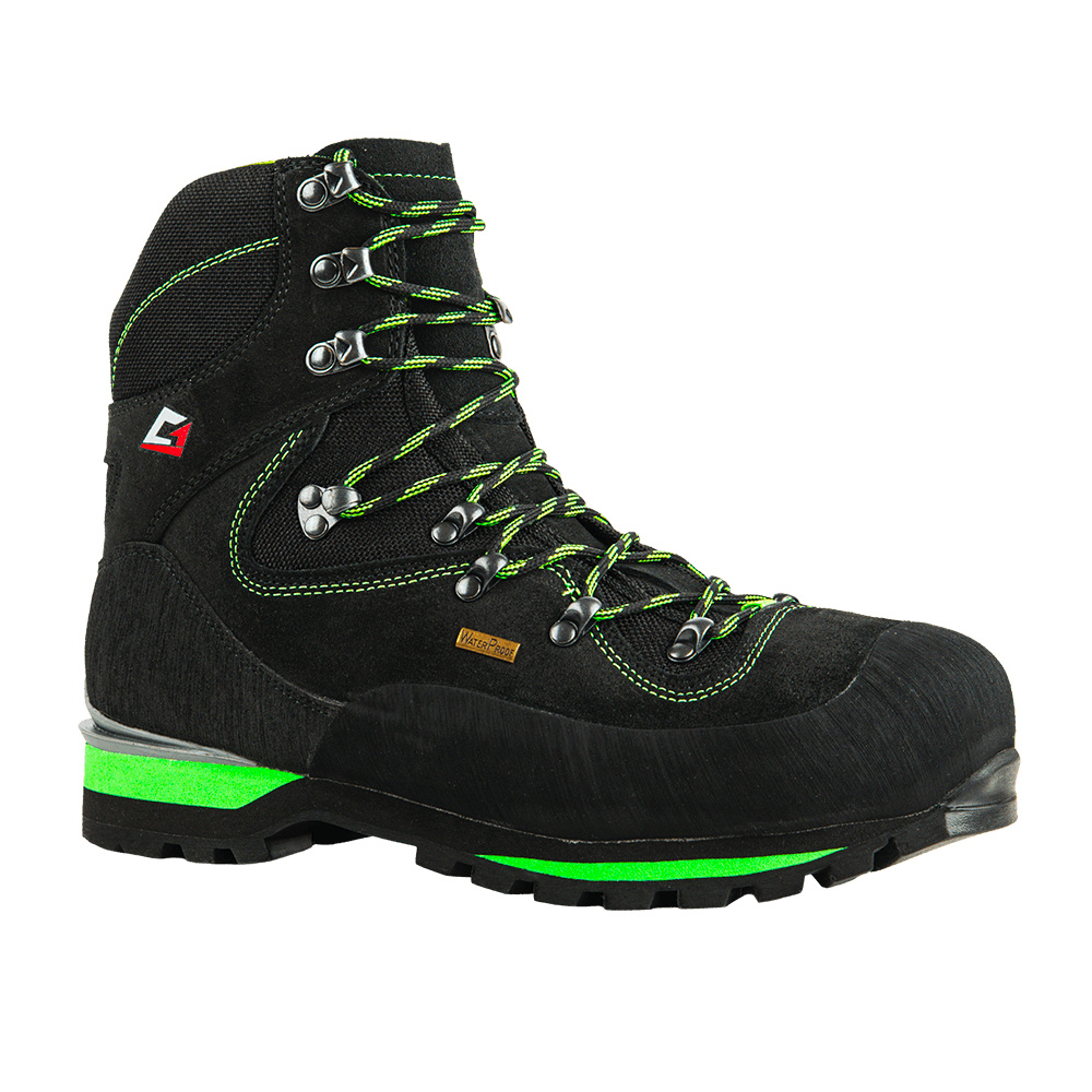 Alpine Route Mid black lime mountain safety boots Vibram Mulaz sole