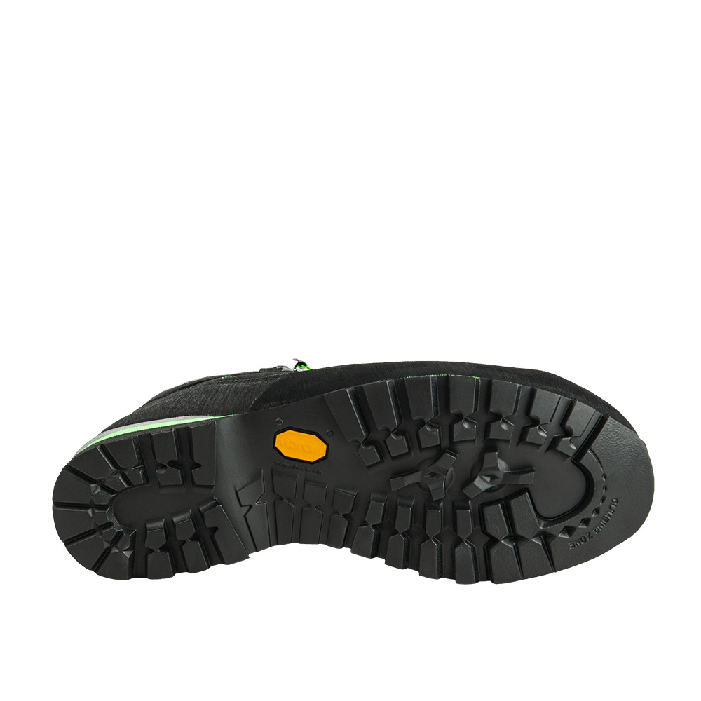 Semelle Vibram Mulaz Alpine Route Mid noir lime adhérence et traction