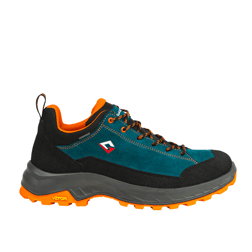 Giau Low teal orange outdoor shoes lightweight and breathable for trekking and urban use