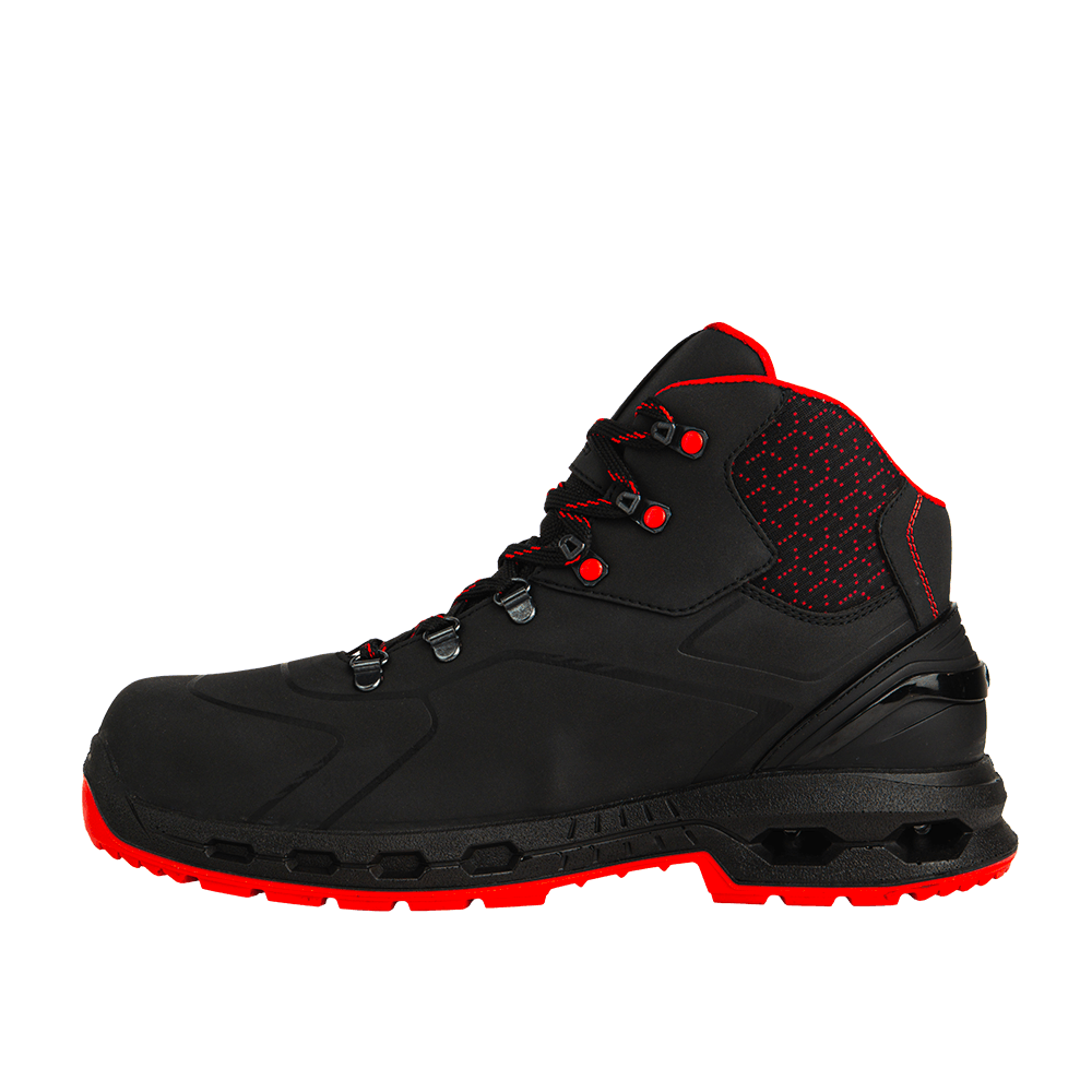 Chaussures sécurité imperméables Hexa-Dry Mid ESD H-Dry noir rouge