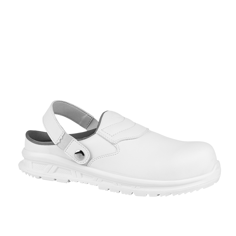 Scarpe sabot antinfortunistiche da cucina Cuisine SB bianche confortevoli