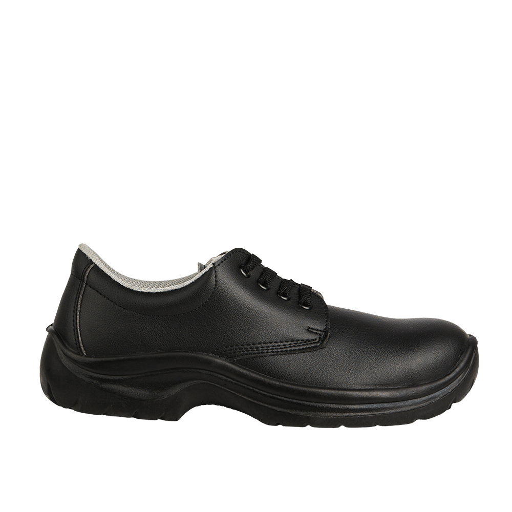 Scarpe antinfortunistiche da cucina Kansas Low S2 nere traspiranti con lacci, suola antistatica in PU e puntale in acciaio