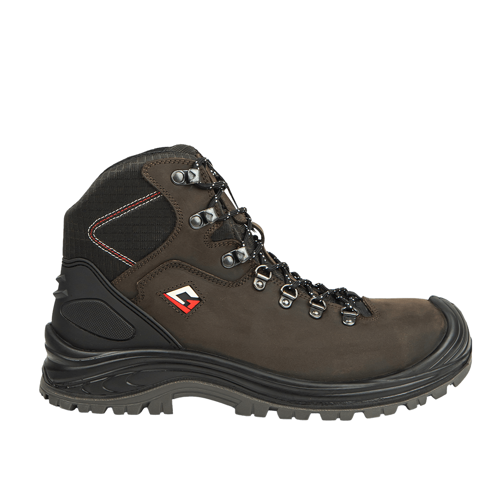 Trento Mid brown waterproof work boots for construction sites and outdoor environments