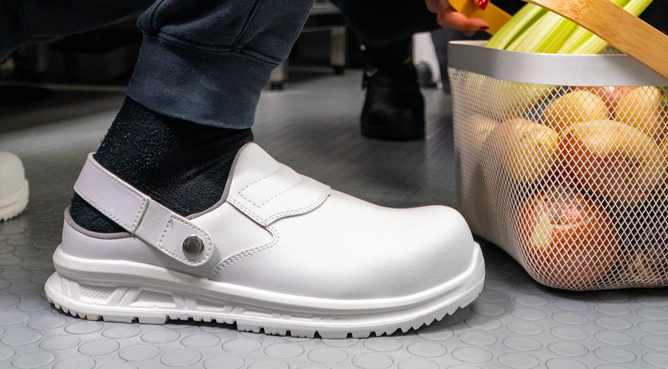 Scarpe sabot antinfortunistiche bianche da cucina professionali Cuisine SB low S2 Scarpe sabot antinfortunistiche bianche da cucina professionali Cuisine SB low S2