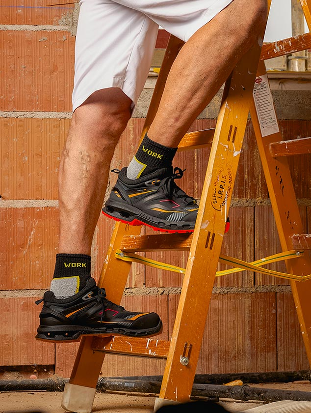 scarpa antinfortunistica bassa arancione nera Hexa K9 low S1pS ESD