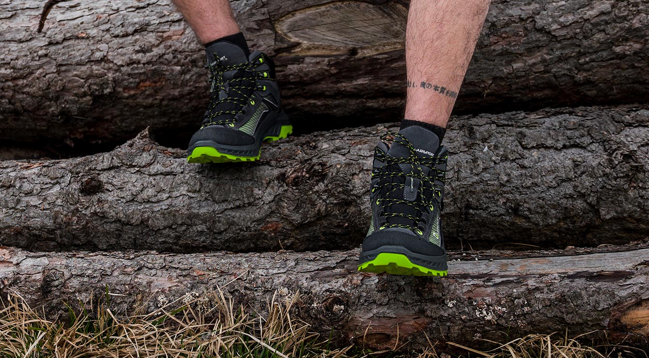 lightweight trekking boots, waterproof and breathable