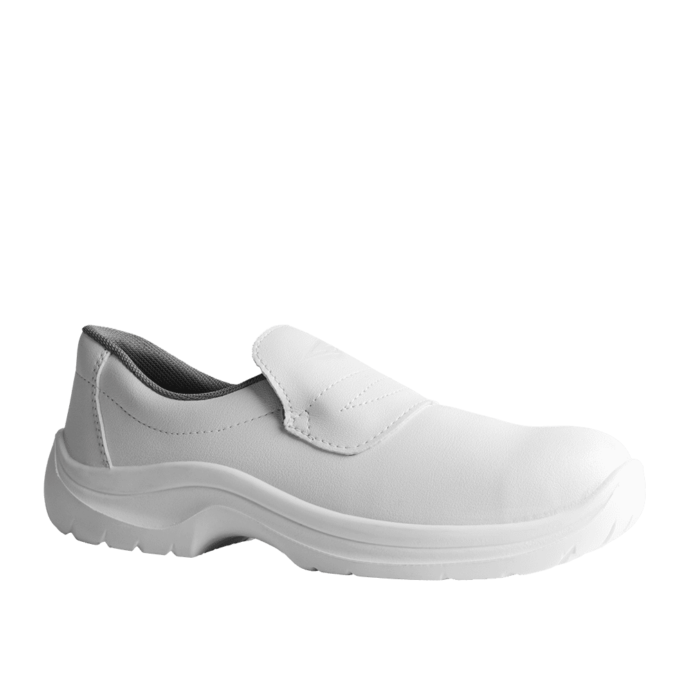 Comfortable kitchen safety moccasin shoes with microfiber upper